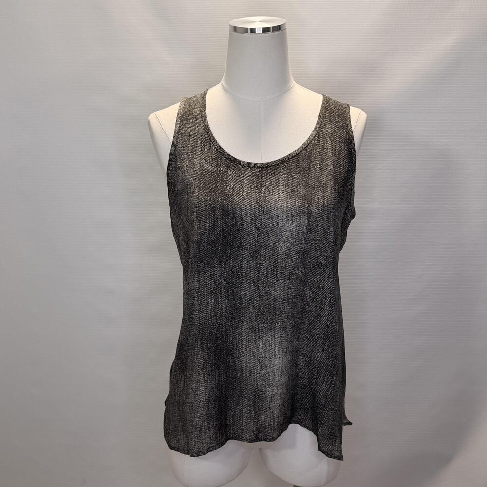 Eileen Fisher Tank Top Womens Small Gray 100% Silk Scoop Neck Sleeveless